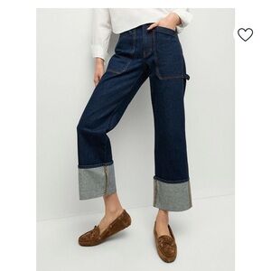 Veronica beard Dylan Cuffed High-Rise Straight Jeans